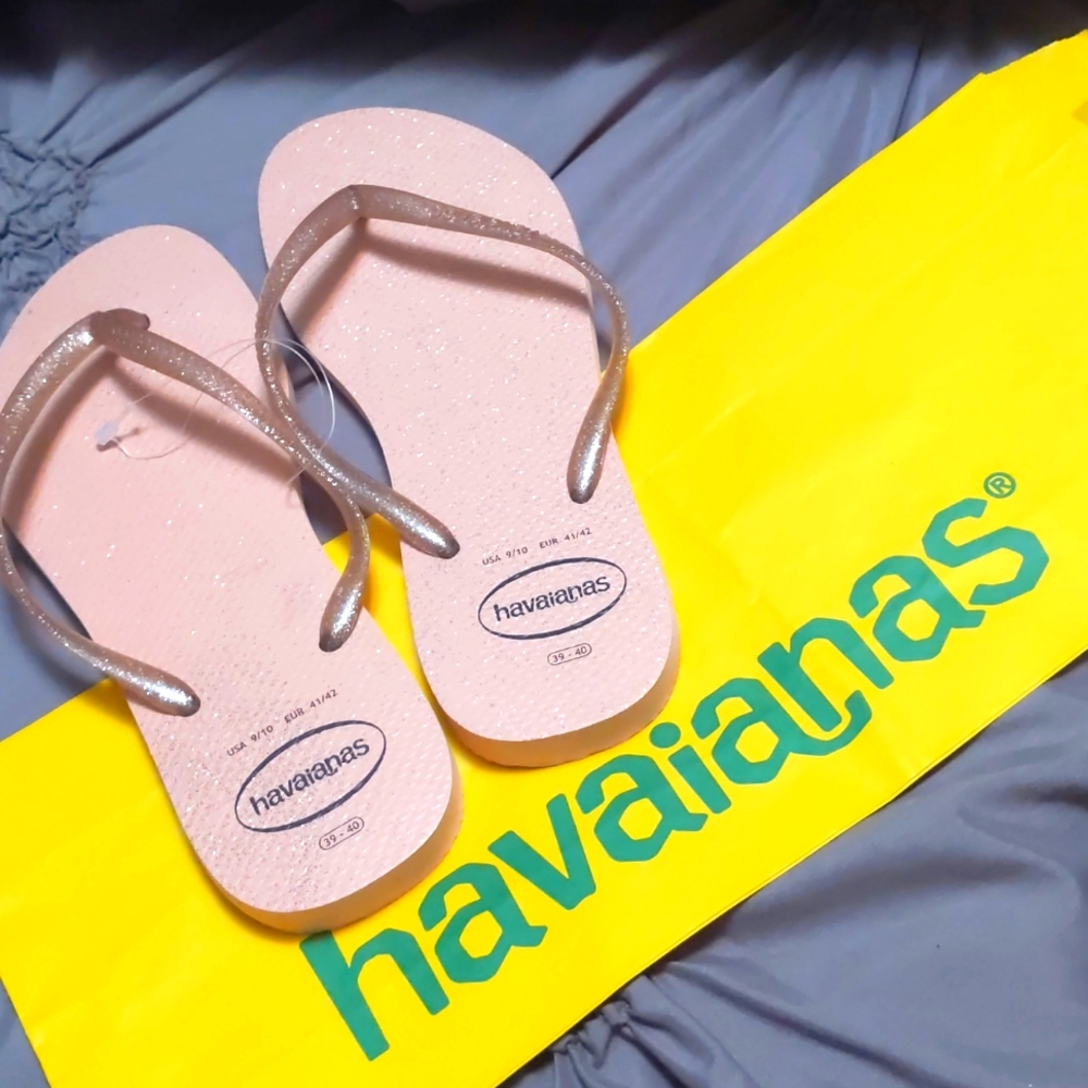 New sparkly pink havaianas flipflop